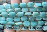 RTBS16 15 inches 8*10mm faceted rectangle amazonite beads wholesale