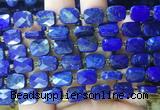 RTBS18 15 inches 8*10mm faceted rectangle Lapis lazuli beads wholesale