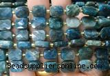 RTBS19 15 inches 8*10mm faceted rectangle apatite beads wholesale