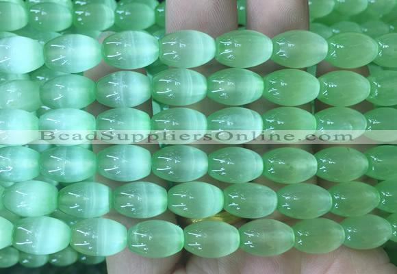 SEBS101 15 inches 8*12mm rice selenite gemstone beads wholesale