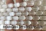 SEBS138 15 inches 8*12mm drum selenite gemstone beads wholesale