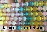 SEBS141 15 inches 8mm round colorful selenite gemstone beads wholesale