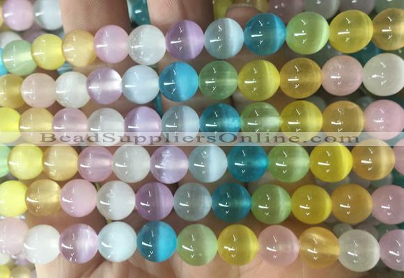 SEBS141 15 inches 8mm round colorful selenite gemstone beads wholesale