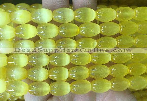 SEBS72 15 inches 8*12mm rice selenite gemstone beads wholesale