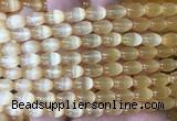 SEBS78 15 inches 6*9mm rice selenite gemstone beads wholesale