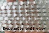 SEBS85 15 inches 6*9mm rice selenite gemstone beads wholesale