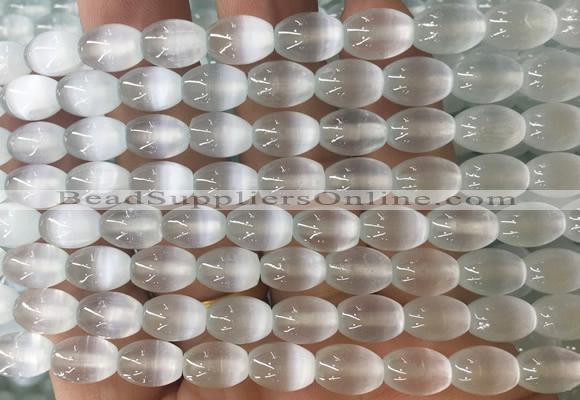 SEBS85 15 inches 6*9mm rice selenite gemstone beads wholesale