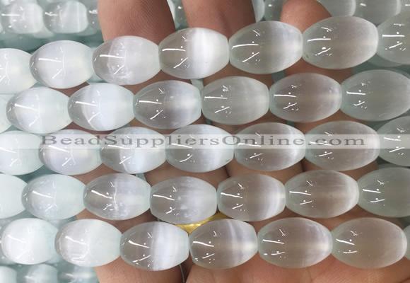 SEBS87 15 inches 10*14mm rice selenite gemstone beads wholesale