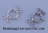 SSC211 5pcs three-strand 13.5mm 925 sterling silver spring rings clasps