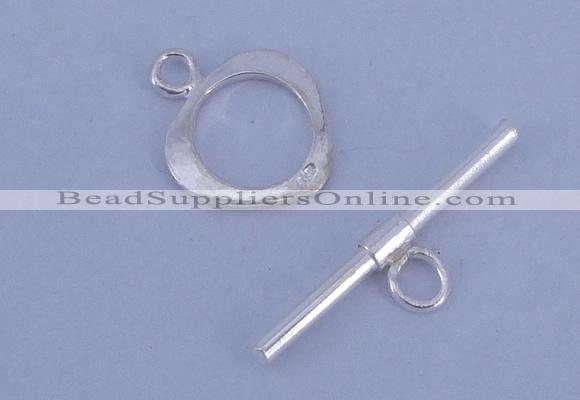 SSC26 5pcs 10*13mm heart 925 sterling silver toggle clasps