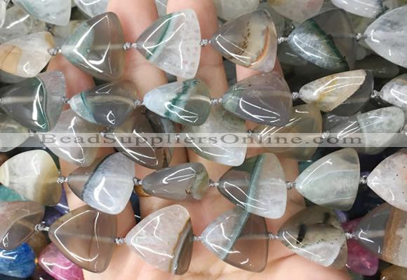 TABS03 15 inches 20*20mm triangle Agate gemstone beads wholesale