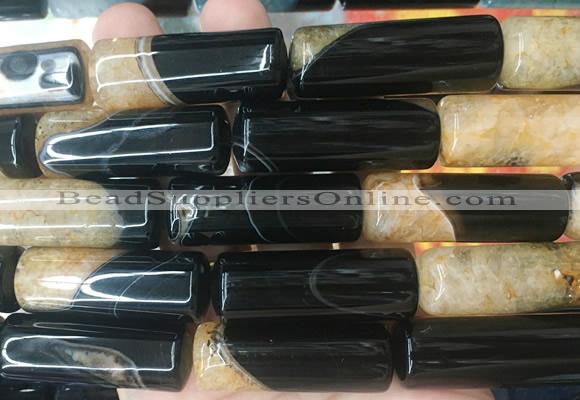 TBBS128 15 inches 13*40mm tube agate gemstone beads wholesale