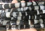 TBBS148 15 inches 10*14mm faceted tube agate gemstone beads wholesale