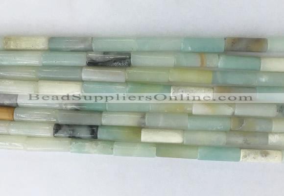 TBBS29 15 inches 4*13mm tube colorful amazonite gemstone beads