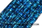 TEBS25 15 inches 2*4mm faceted rondelle blue tiger eye beads