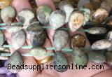 TRBS102 Top drilled 13*18mm faceted flat teardrop Green opal beads wholesale