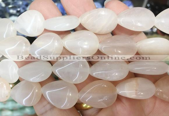 TRBS111 15 inches 13*18mm flat teardrop Pink aventurine beads wholesale