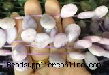 TRBS97 Top drilled 13*18mm faceted flat teardrop purple Lepidolite beads wholesale