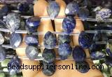 TRBS99 Top drilled 13*18mm faceted flat teardrop sodalite beads wholesale