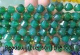 TWBS104 15 inches 10mm faceted twist agate beads wholesale