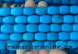 WBBS10 15 inches 12*16mm rice howlite turquoise gemstone beads wholesale