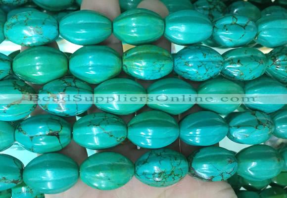 WBBS15 15 inches 15*20mm pumpkin howlite turquoise gemstone beads wholesale