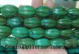 WBBS16 15 inches 16*22mm pumpkin howlite turquoise gemstone beads wholesale
