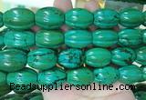 WBBS17 15 inches 16*22mm pumpkin howlite turquoise gemstone beads wholesale