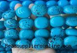 WBBS20 15 inches 23*27mm oval howlite turquoise gemstone beads wholesale