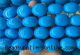 WBBS21 15 inches 23*27mm oval howlite turquoise gemstone beads wholesale