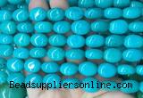 WBBS24 15 inches 11*14mm oval howlite turquoise gemstone beads wholesale
