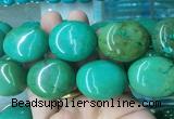 WBBS38 15 inches 27*32mm oval howlite turquoise gemstone beads wholesale