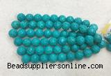 WBBS46 12mm carved round loose howlite turquoise gemstone beads wholesale