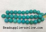 WBBS54 18mm carved round loose howlite turquoise gemstone beads wholesale