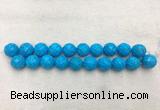WBBS62 20mm carved round loose howlite turquoise gemstone beads wholesale